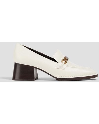 Tory Burch Perrine embellished leather loafers - Weiß