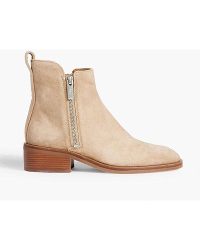 3.1 Phillip Lim Alexa Suede Ankle Boots - Natural