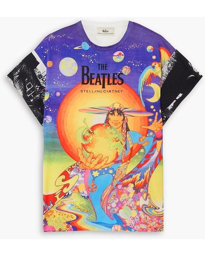 Stella McCartney The Beatles Get Back Printed Cotton-jersey T-shirt - Blue