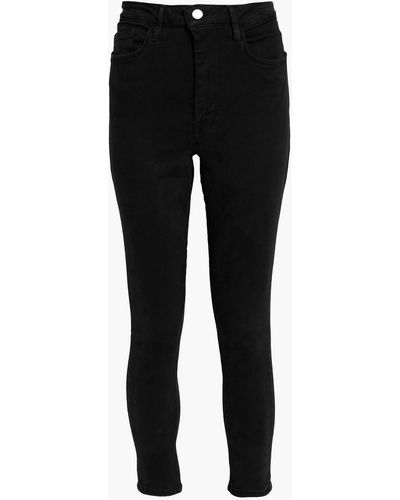 FRAME Mid-rise Skinny Jeans - Black