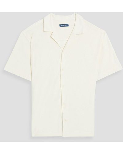 Frescobol Carioca Cotton, Lyocell And Linen-blend Terry Shirt - Natural
