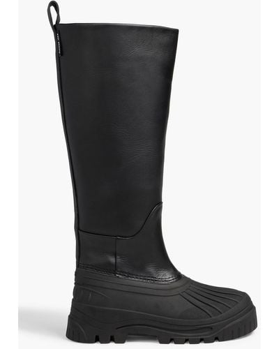 Axel Arigato Cryo Leather And Rubber Rain Boots - Black