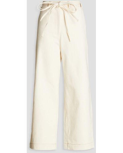 Rejina Pyo Cyrus Belted High-rise Wide-leg Jeans - White