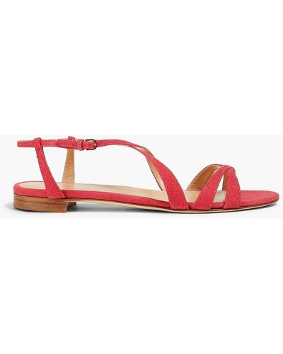 Sergio Rossi Mambo Leather Sandals - Red