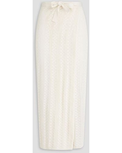 Holzweiler Crochet-knit Cotton Midi Wrap Skirt - White