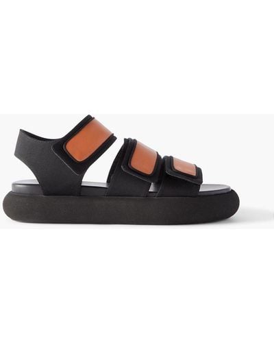 Neous Octans Leather And Neoprene Sandals - Black