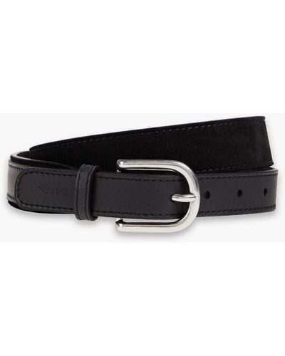 Paul Smith Suede And Leather Belt - Black