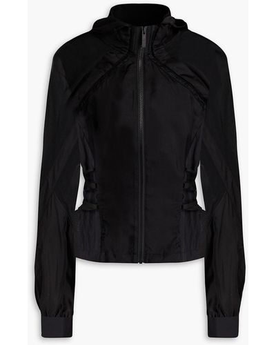 McQ Stretch Mesh-paneled Shell Hooded Jacket - Black