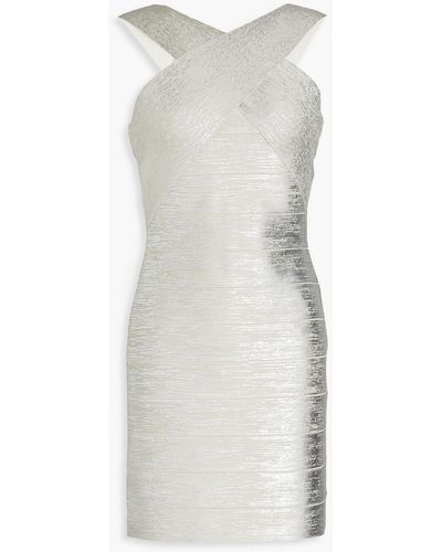 Hervé Léger Bandage Mini Dress - White