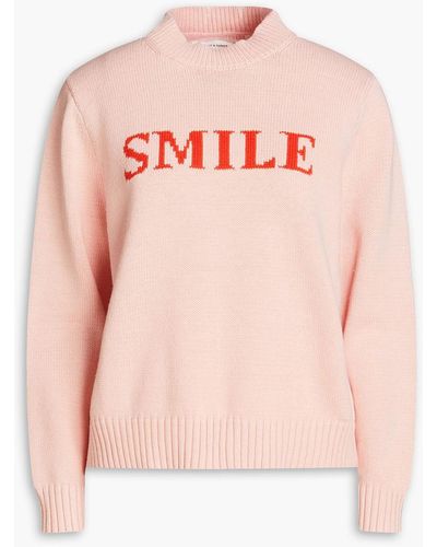 Chinti & Parker Intarsia Cotton Sweater - Pink