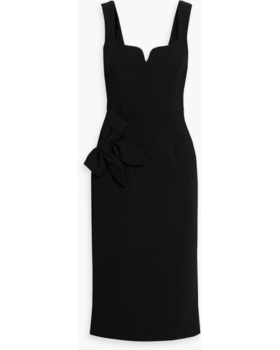Rebecca Vallance Galerie Bow-embellished Crepe Dress - Black