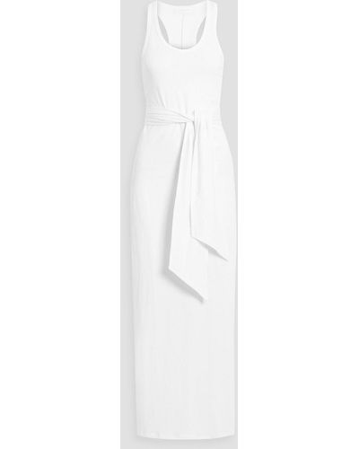 Jonathan Simkhai Goldie Belted Cotton-jersey Maxi Dress - White
