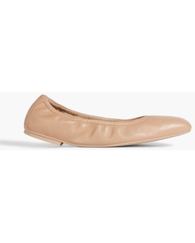 Stuart Weitzman Bardot Leather Ballet Flats - White
