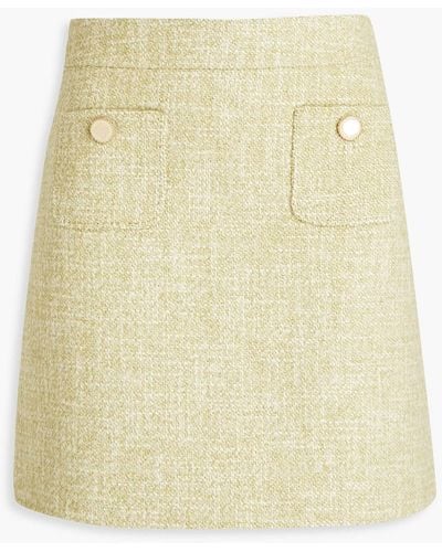 Sandro Gaella Wool-blend Tweed Mini Skirt - White