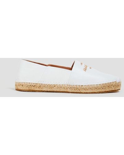 Ferragamo Susana Appliquéd Leather Espadrilles - White