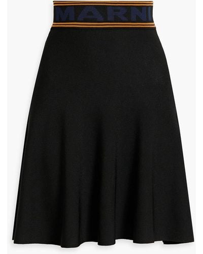 Marni Jacquard-knit Skirt - Black