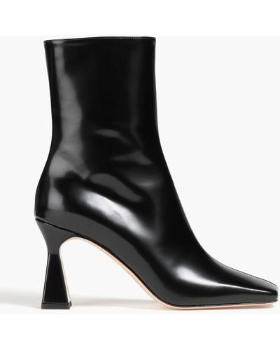 Wandler Glossed-leather Ankle Boots - Black