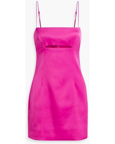 Nicholas Lomy Cutout Satin Mini Dress - Pink
