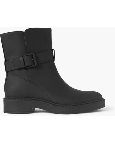 Vince Kaelyn Leather Ankle Boots - Black
