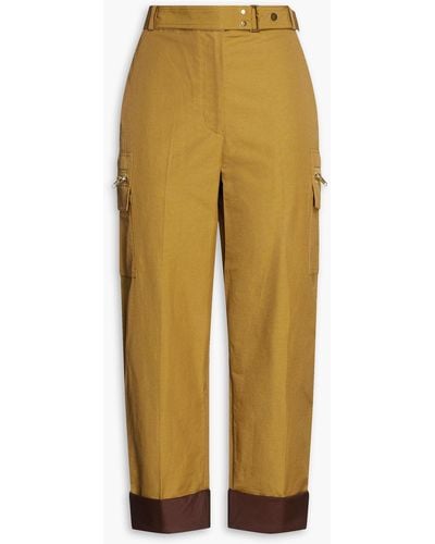 3.1 Phillip Lim Cropped Cotton-blend Tapered Trousers - Yellow