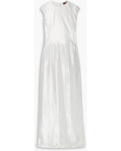 Sies Marjan Winona Washed-satin Maxi Dress - White