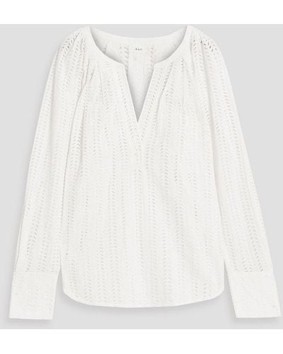 A.L.C. Nomad Pleated Broderie Anglaise Top - White