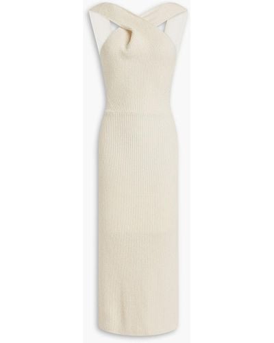 A.L.C. Caleb Ribbed Cotton-blend Midi Dress - White