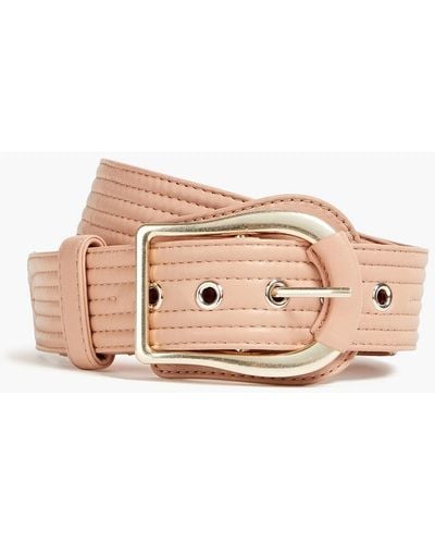 Zimmermann Quilted Leather Belt - Pink