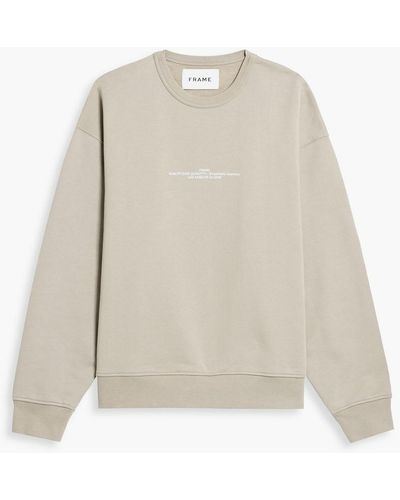 FRAME Printed French Cotton-terry Sweatshirt - Natural