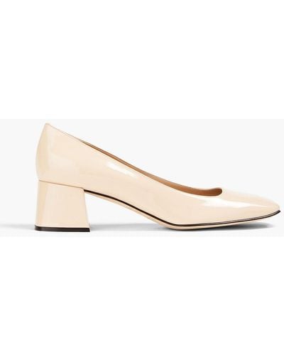 Sergio Rossi Patent-leather Court Shoes - Natural