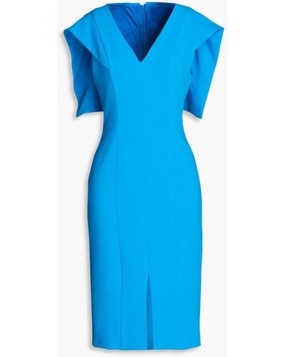 Black Halo Kleid aus crêpe mit cape-effekt - Blau