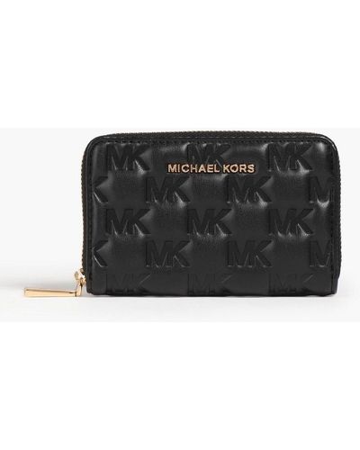 MICHAEL Michael Kors Logo-embossed Faux Leather Wallet - Black