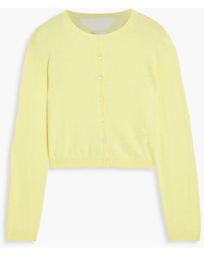 RED Valentino Wool, Silk And Cashmere-blend Cardigan - Yellow