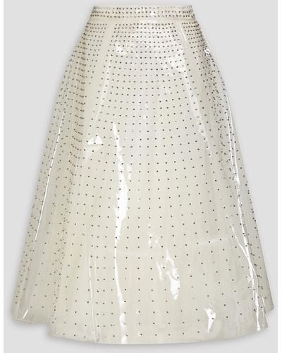 Valentino Garavani Sequin-embellished Vinyl Midi Skirt - White