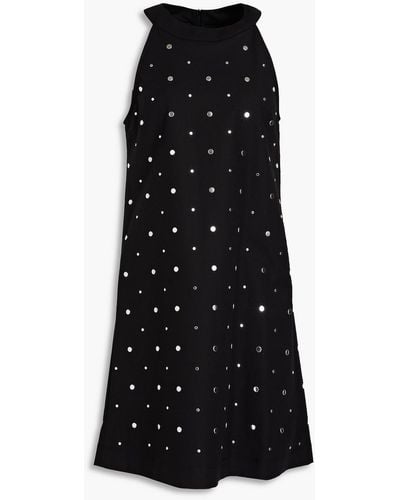 Boutique Moschino Studded Cotton-blend Dress - Black