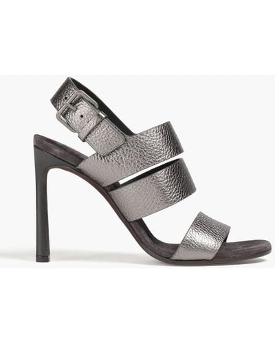 Brunello Cucinelli Textured-leather Sandals - White