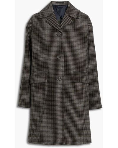Officine Generale Floriane Checked Wool-blend Tweed Coat - Natural
