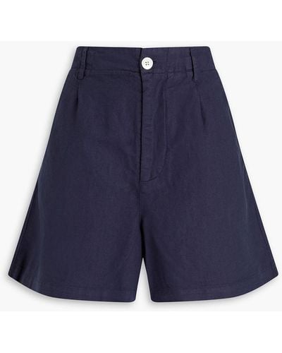 Alex Mill Boy Linen And Cotton-blend Shorts - Blue
