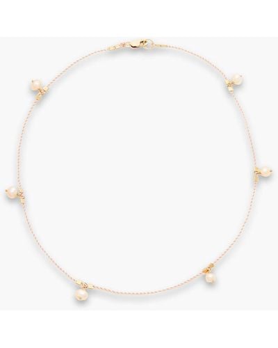Zimmermann Goldfarbenes wickelarmband mit perlen - Weiß