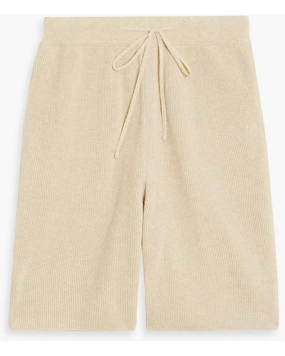 LE17SEPTEMBRE Ribbed Cotton-blend Shorts - Natural