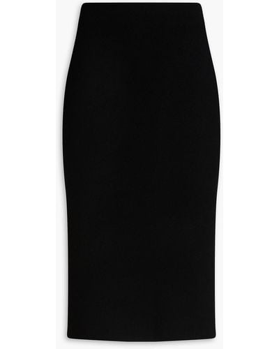 arch4 Honey Ribbed Cashmere Skirt - Black