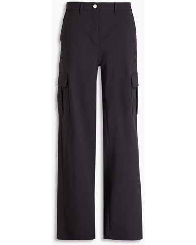 Theory Cotton-blend Twill Cargo Trousers - Blue
