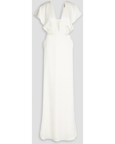 ROTATE BIRGER CHRISTENSEN Bow-detailed Satin Bridal Gown - White