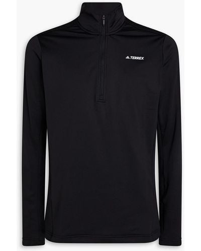 adidas Originals Terrex Tech-jersey Half-zip Jacket - Black