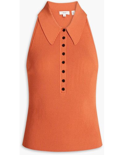 A.L.C. Ribbed-knit Top - Orange