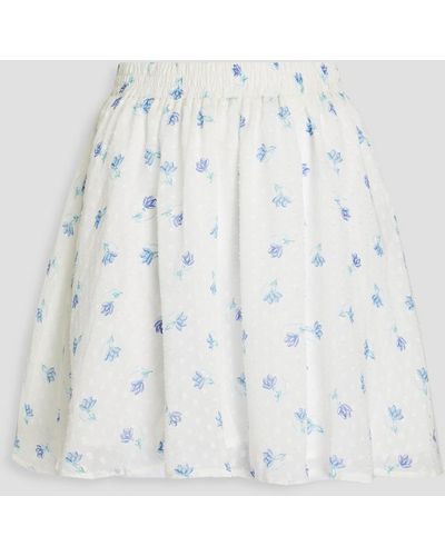 Stella Nova Serren Floral-print Fil Coupé Mini Skirt - White