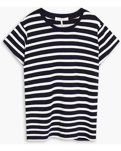 Rag & Bone Striped Knitted T-shirt - Blue