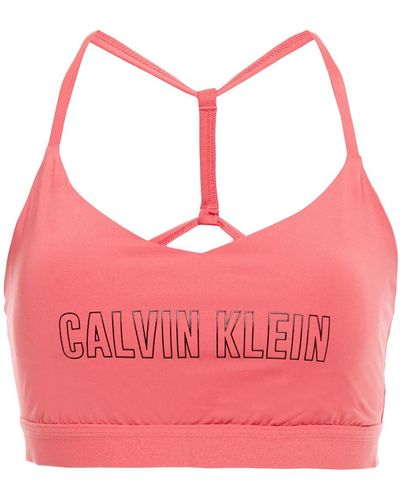Calvin Klein Printed Stretch Sports Bra - Multicolour
