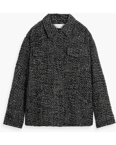 IRO Derya Bouclé-knit Wool-blend Jacket - Black