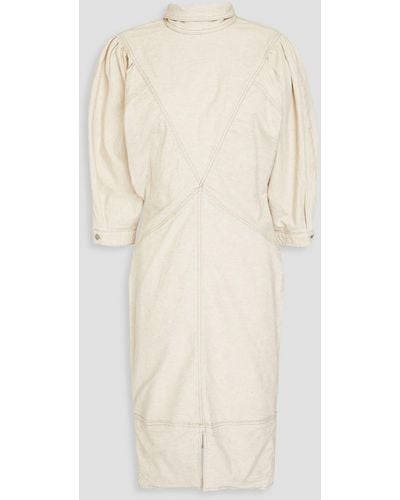 Isabel Marant Laure Cotton-blend Twill Dress - Natural